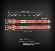 💜🔥 Fashion Necklace & Snake Pattern Cuff Set | Gold-Speckled Purple Orange Leather × Metal Chains × Bold Street Style