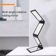 Multi-Angle Folding Mirror｜Portable, Lightweight, and Perfect for Self-Haircuts &amp; Makeup