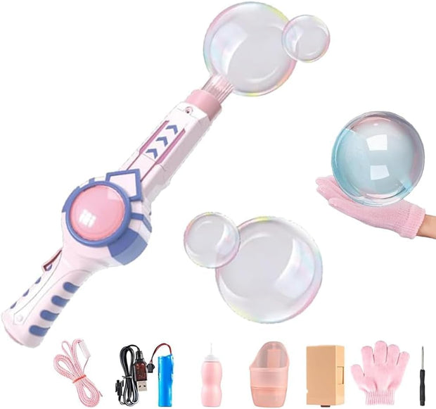 Magical Smoke Bubble Wand & Light-Up Machine – Foggy Bubbles, Glowing Fun!