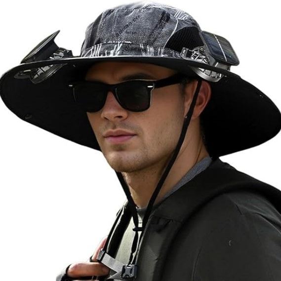 Men's solar fan cap