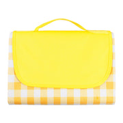 Waterproof Picnic Mat - Portable Folding Check Pattern Blanket for Outdoors and Beach