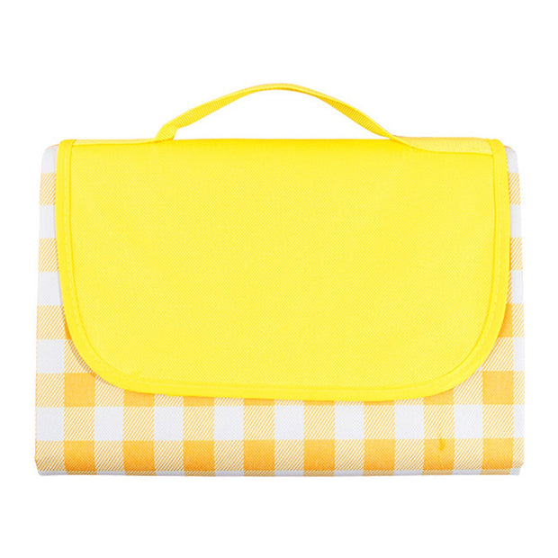 Waterproof Picnic Mat - Portable Folding Check Pattern Blanket for Outdoors and Beach