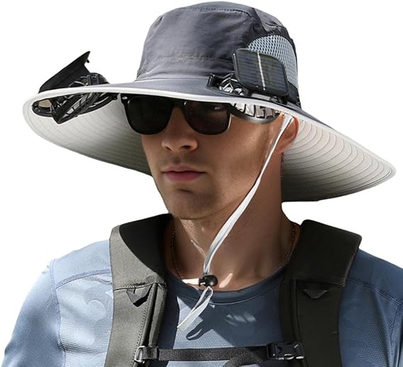 Men's solar fan cap