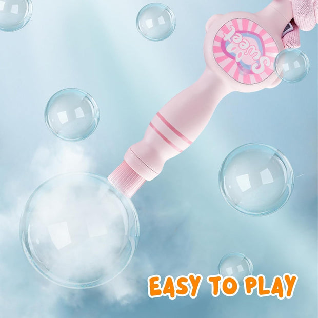 Magical Smoke Bubble Wand & Light-Up Machine – Foggy Bubbles, Glowing Fun!