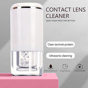 Ultrasonic contact lens cleaner