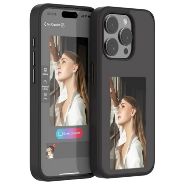 Smart ink phone case, smart ink screen phone case with NFC function, customizable DIY