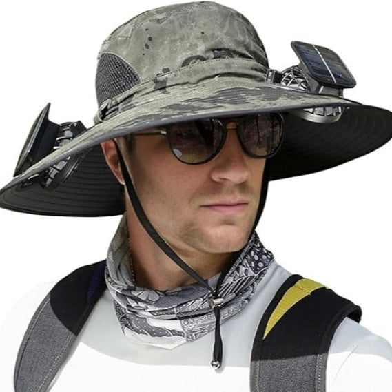 Men's solar fan cap