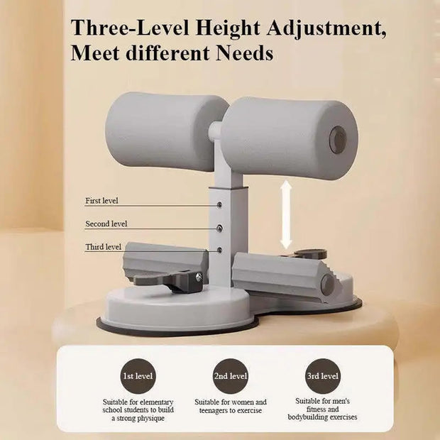 💪 Sit-Up Assistant Bar｜🧲 Dual Suction Base for Stable Core Workouts