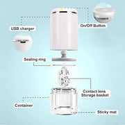 Ultrasonic contact lens cleaner
