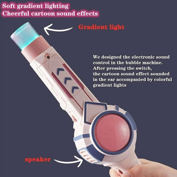 Magical Smoke Bubble Wand & Light-Up Machine – Foggy Bubbles, Glowing Fun!