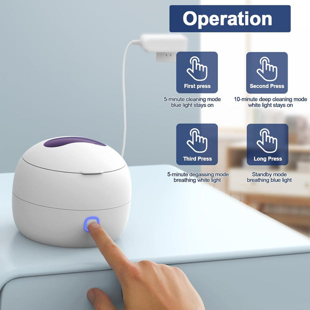 🦷Ultrasonic Dental Cleaner – Deep Clean Your Retainers & Dentures with Ease ✨