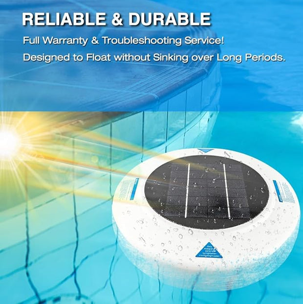 Solar-powered swimming pool disinfection device