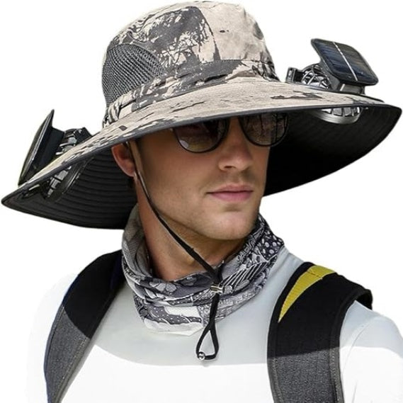 Men's solar fan cap