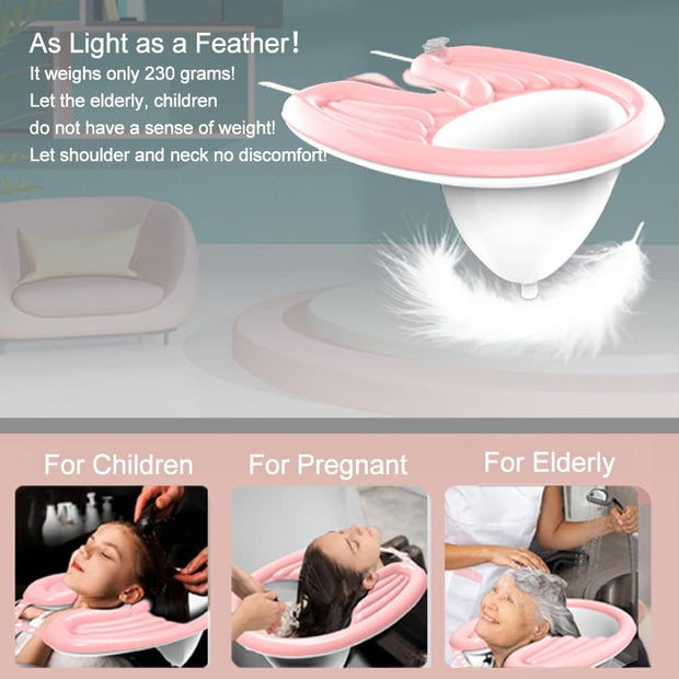 🛁 Portable Inflatable Shampoo Basin｜Easy Hair Washing Anywhere