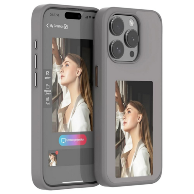 Smart ink phone case, smart ink screen phone case with NFC function, customizable DIY