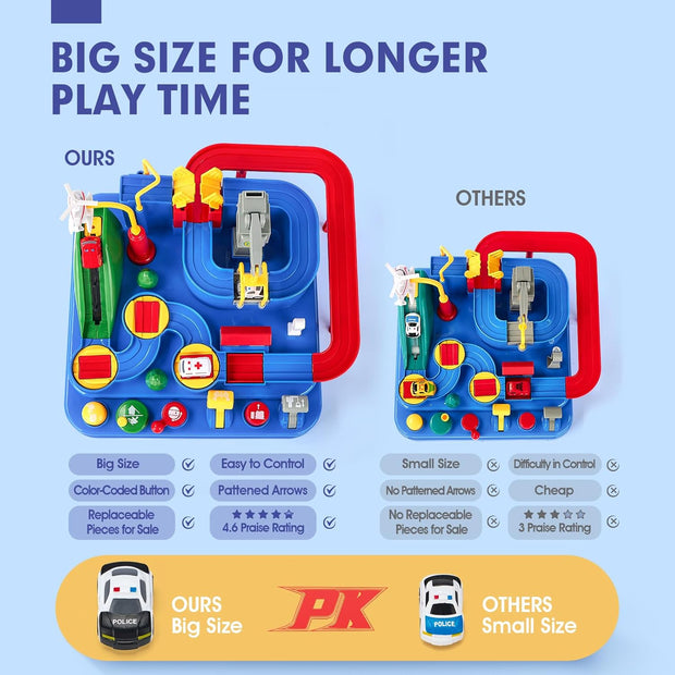 Push. Play. Conquer! The Ultimate Obstacle Adventure Track – No Batteries, All Brains!