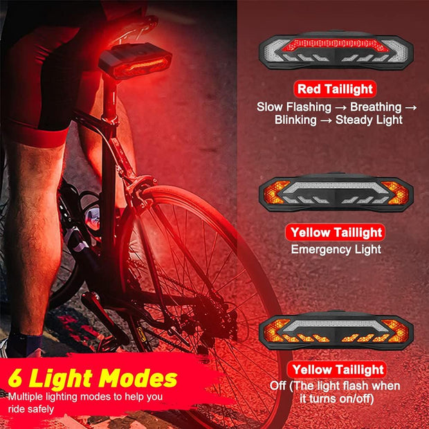 🚴 Smart 5-in-1 Bike Tail Light – Be Seen, Be Safe, Be Loud