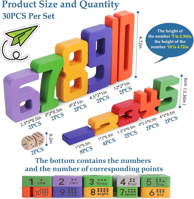🔢 Wooden Number Building Blocks｜Because Regular Math Is Too Boring!