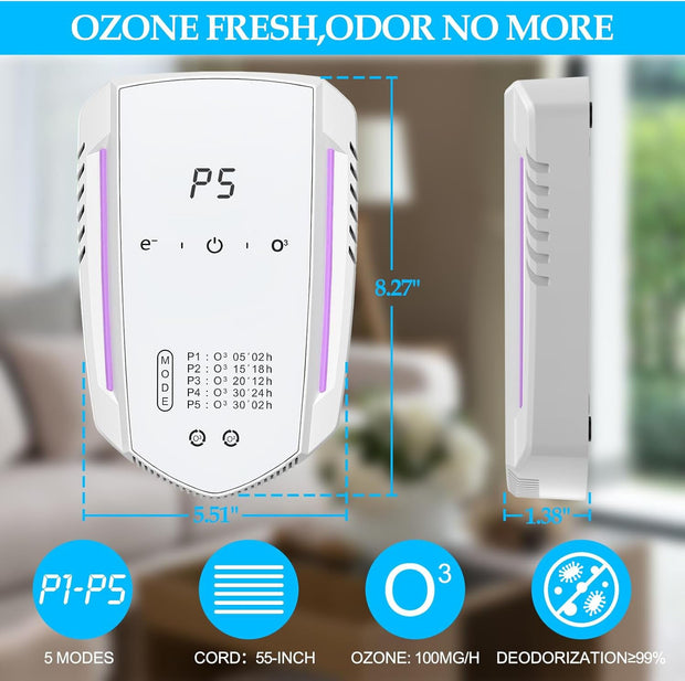 🌲 Ozone Odor Eliminator – Forest Scent, Fresh Home