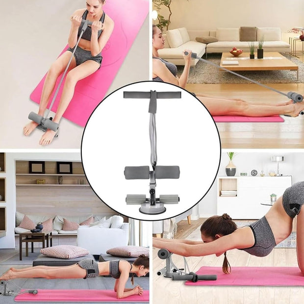 💪 Sit-Up Assistant Bar｜🧲 Dual Suction Base for Stable Core Workouts