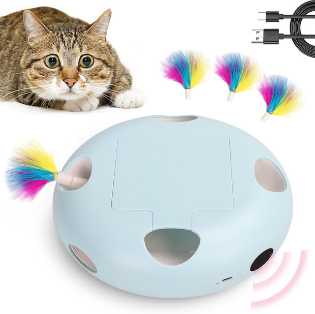 🐾 Smart Feather Hunt Box | A Toy That Plays With Your Cat When You Can’t!