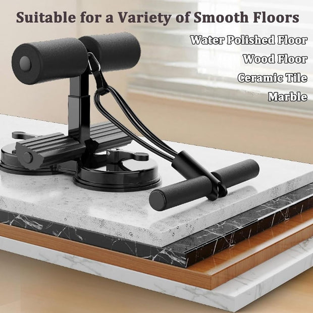 💪 Sit-Up Assistant Bar｜🧲 Dual Suction Base for Stable Core Workouts