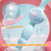 Magical Smoke Bubble Wand & Light-Up Machine – Foggy Bubbles, Glowing Fun!