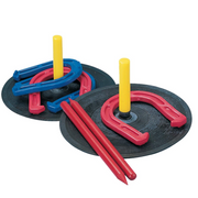 Champion Sports Indoor/Outdoor Horseshoe Set Red