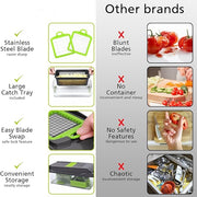 Function 13-in-1 food knife, kitchen vegetable slicer dicing knife