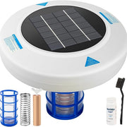 Solar-powered swimming pool disinfection device
