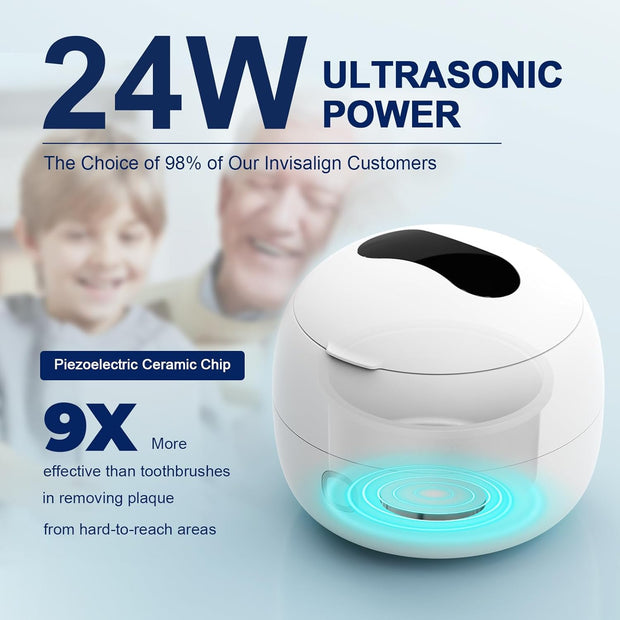 🦷Ultrasonic Dental Cleaner – Deep Clean Your Retainers & Dentures with Ease ✨