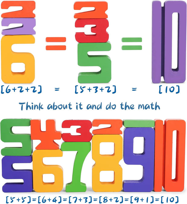 🔢 Wooden Number Building Blocks｜Because Regular Math Is Too Boring!