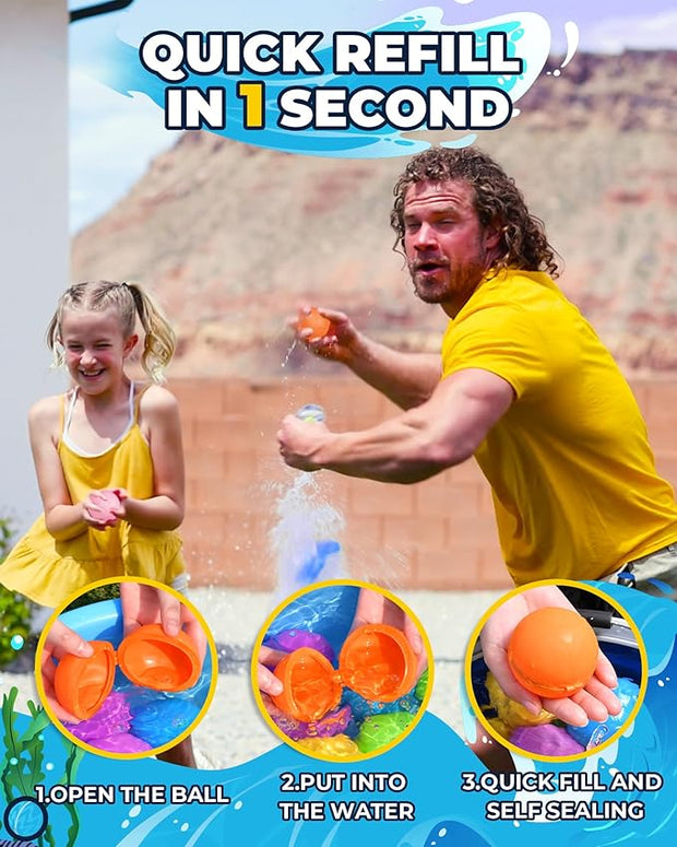 Refillable magnetic water balloon bomb for summer party pool outdoor beach toys