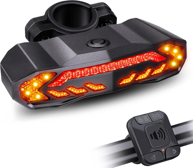 🚴 Smart 5-in-1 Bike Tail Light – Be Seen, Be Safe, Be Loud
