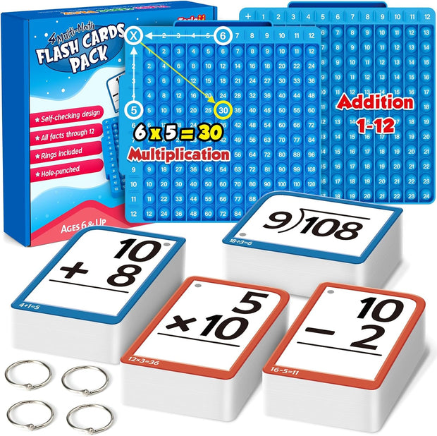 Math Flash Card & Pop Board Set
