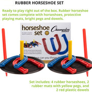 Champion Sports Indoor/Outdoor Horseshoe Set Red