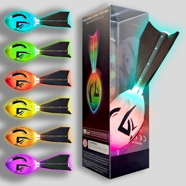 High-quality foam glows on the dark football, and the latest LED lights up the football