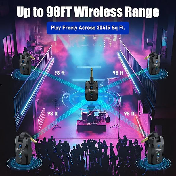 Wireless guitar transmitter receiver