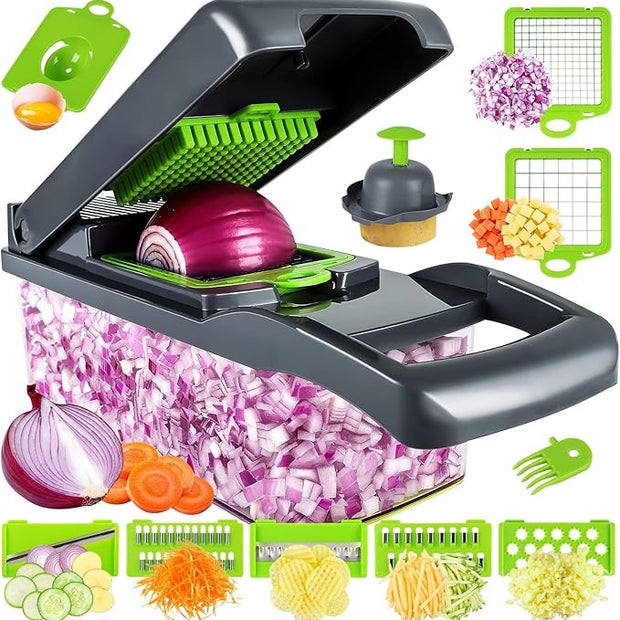Function 13-in-1 food knife, kitchen vegetable slicer dicing knife