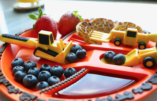 Toddler Construction Plate & Utensils Set — Fun, Safe, and Educational Mealtime Kit!