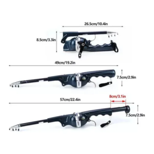 Portable folding sea fishing rod