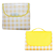 Waterproof Picnic Mat - Portable Folding Check Pattern Blanket for Outdoors and Beach