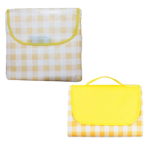 Waterproof Picnic Mat - Portable Folding Check Pattern Blanket for Outdoors and Beach