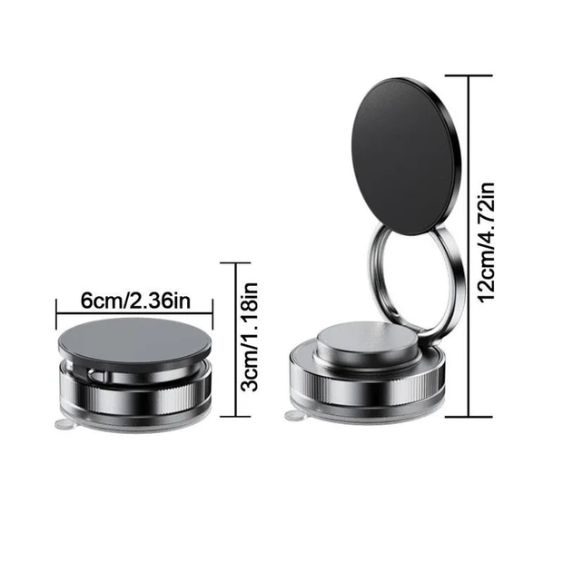 📱 360° Adjustable Vacuum Magnetic Phone Holder Snap. Stick. Spin. Style your space, your way!