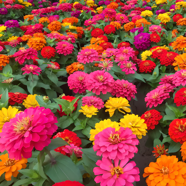 🌺Double Zinnia Mixed Color Seeds