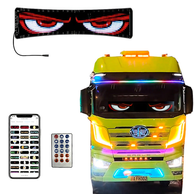 DIY Car LED Screen with 8000+ Animations and Easy App Sync