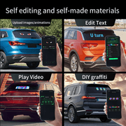 DIY Car LED Screen with 8000+ Animations and Easy App Sync